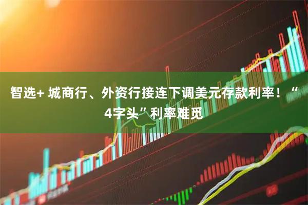 智选+ 城商行、外资行接连下调美元存款利率！“4字头”利率难觅