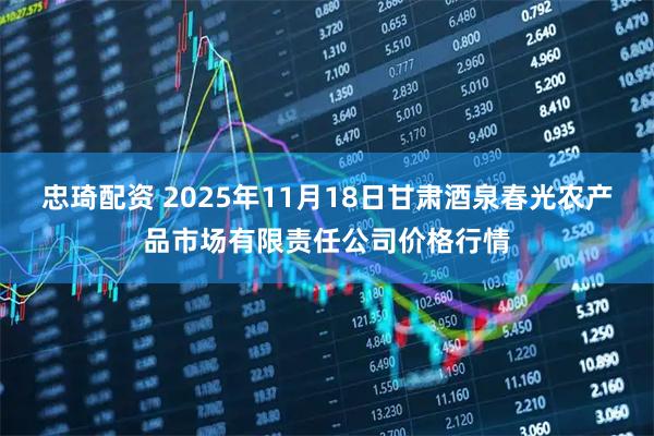 忠琦配资 2025年11月18日甘肃酒泉春光农产品市场有限责任公司价格行情