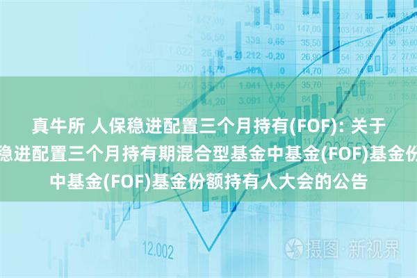 真牛所 人保稳进配置三个月持有(FOF): 关于以通讯方式召开人保稳进配置三个月持有期混合型基金中基金(FOF)基金份额持有人大会的公告
